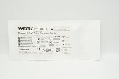 Teleflex 809315 Weck Disposable 3/4inch Blade Electrode (x)